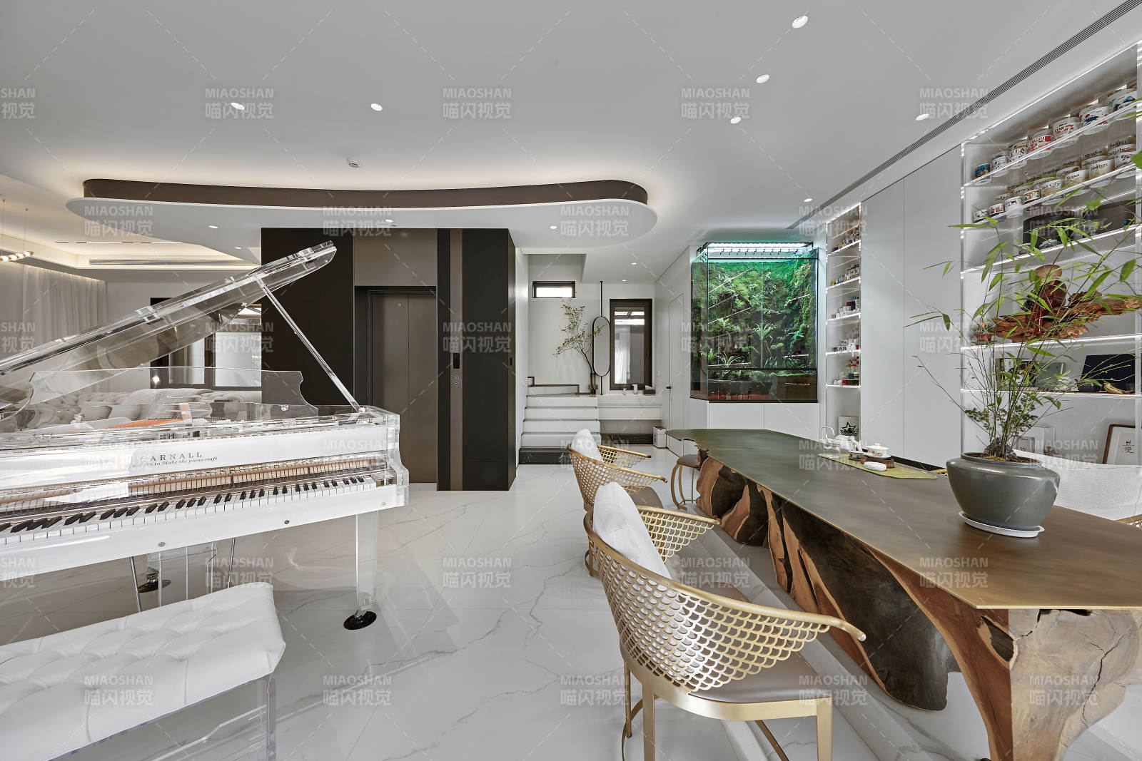 现代简约音乐客厅图片