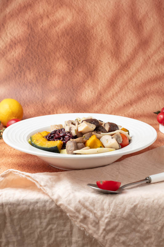 南瓜菌菇糙米饭图片