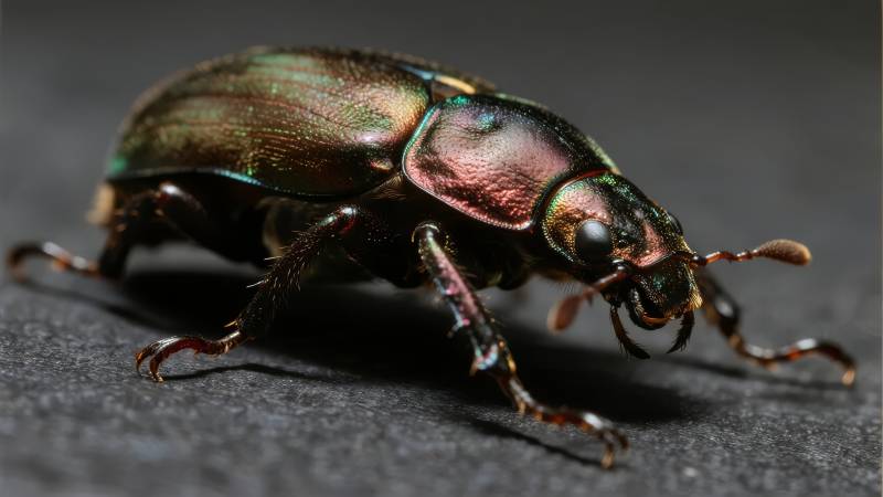 彩虹甲虫特写图片