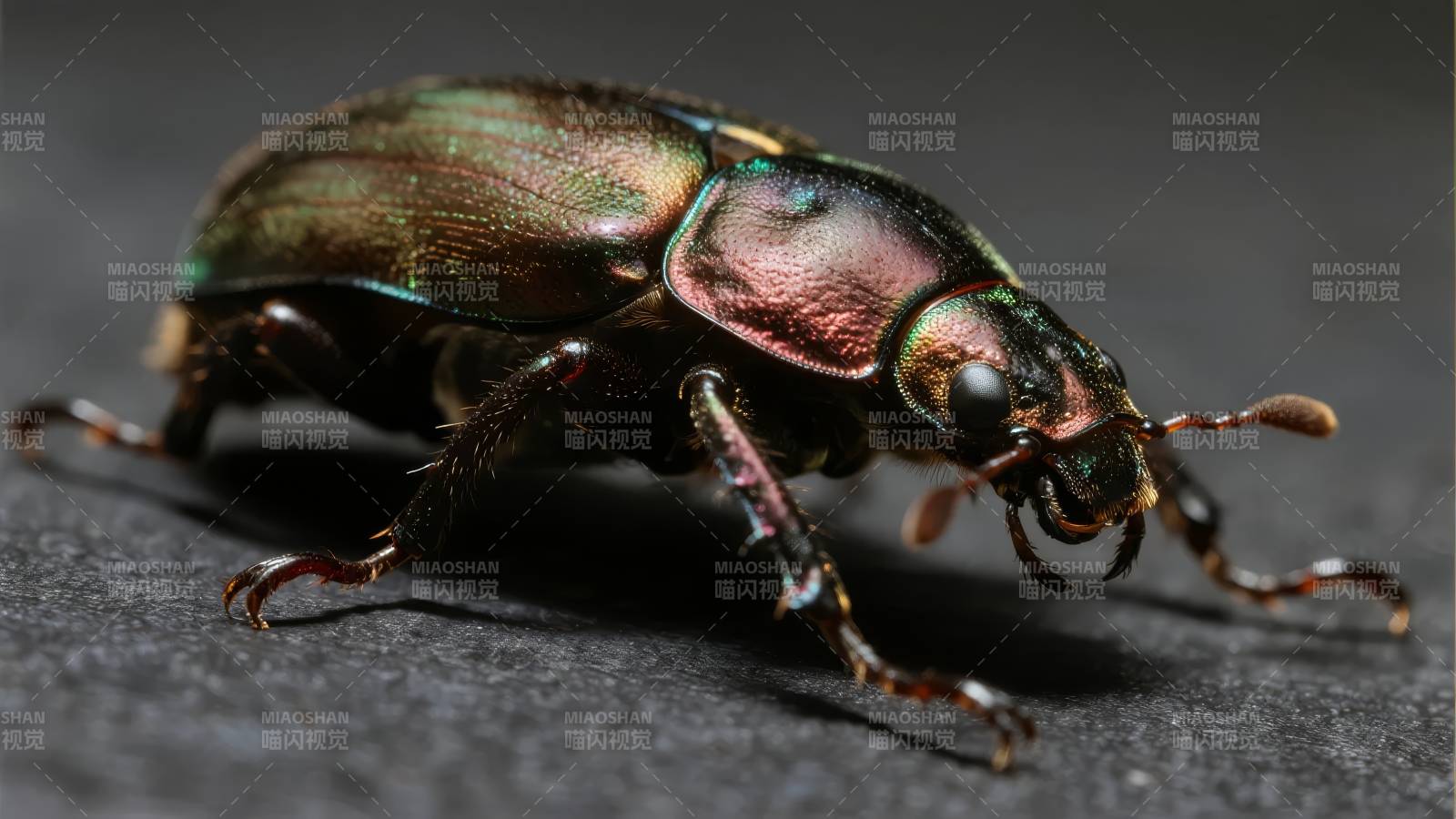 彩虹甲虫特写图片