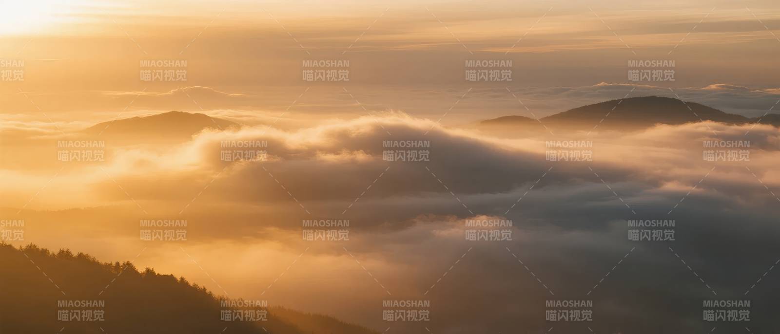 云海日出山间图片