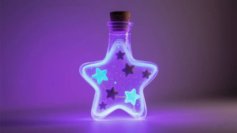 星形瓶中的梦幻星光图片