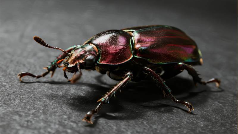 彩虹甲虫特写图片