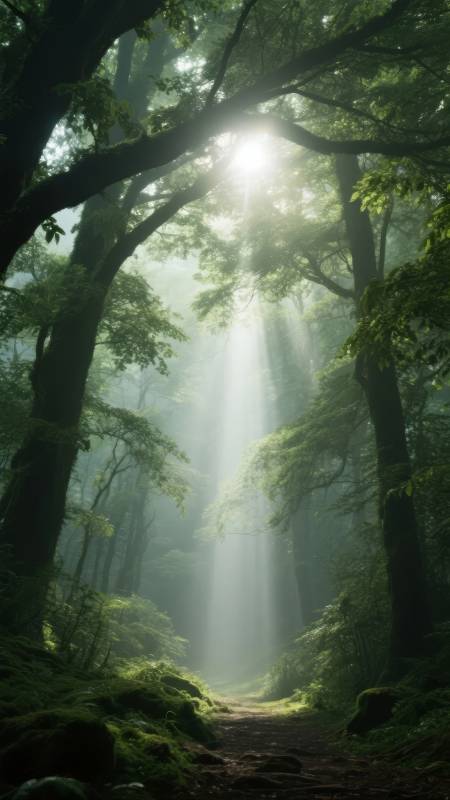 光之森林小径图片