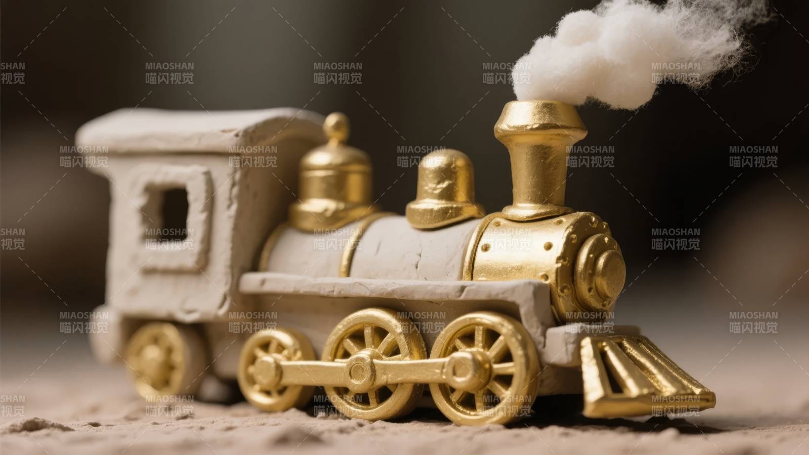 金色小火车模型图片