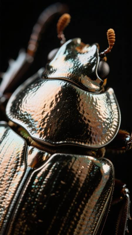 金属甲虫特写图片