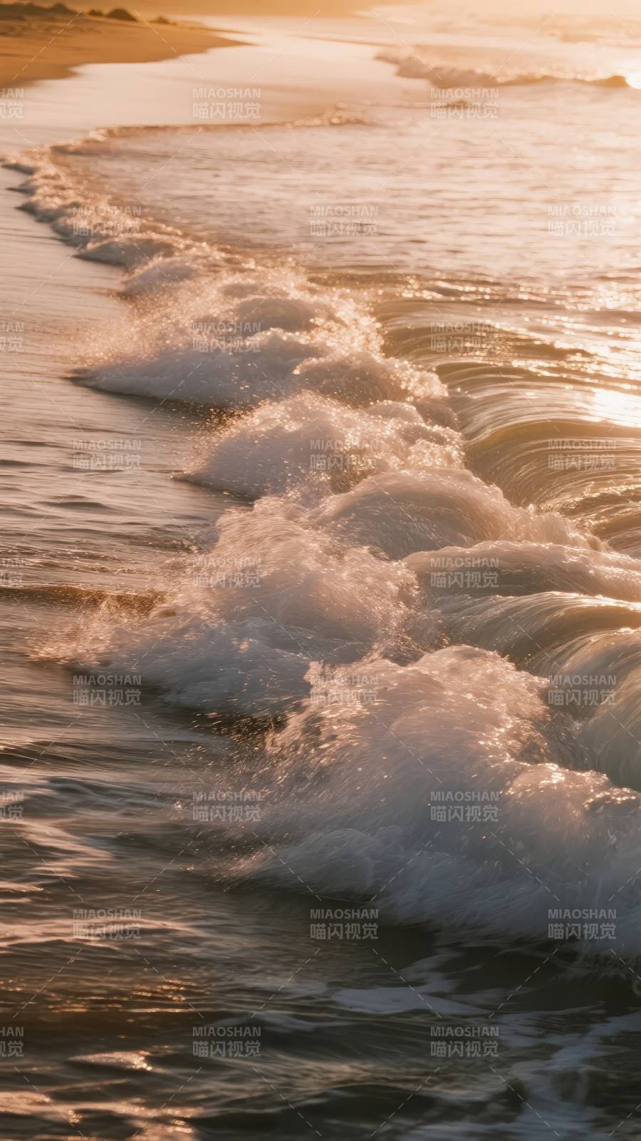 金色海岸浪花图片