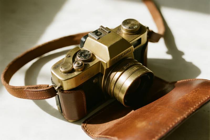 复古相机静物图片