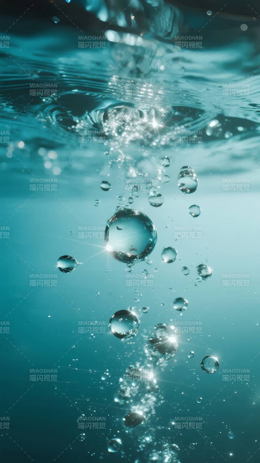 水下气泡升腾图片