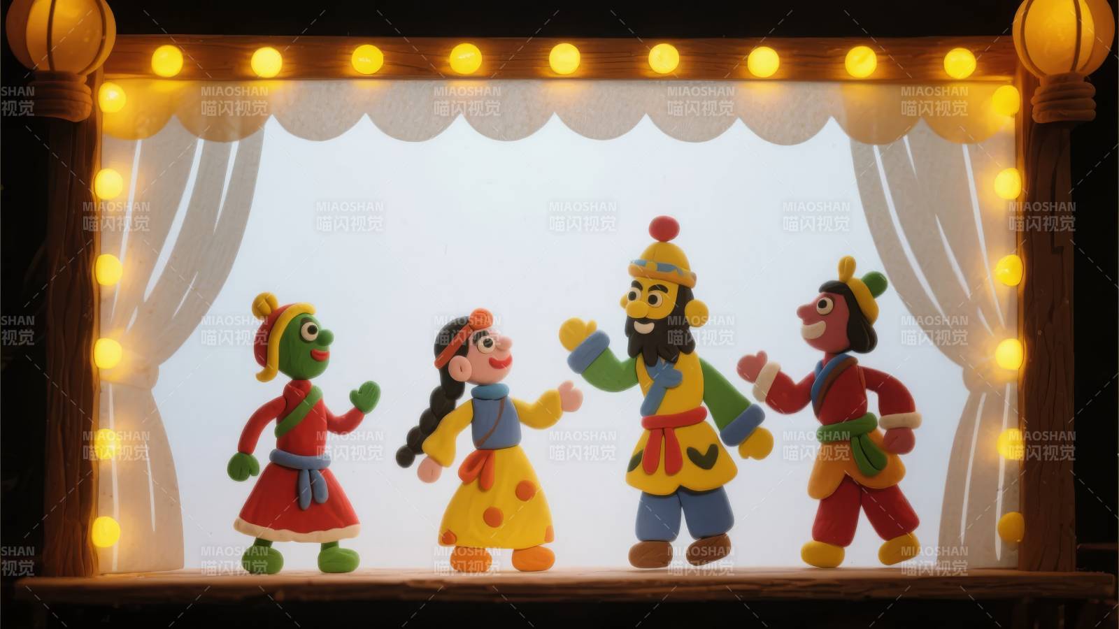 皮影戏表演图片