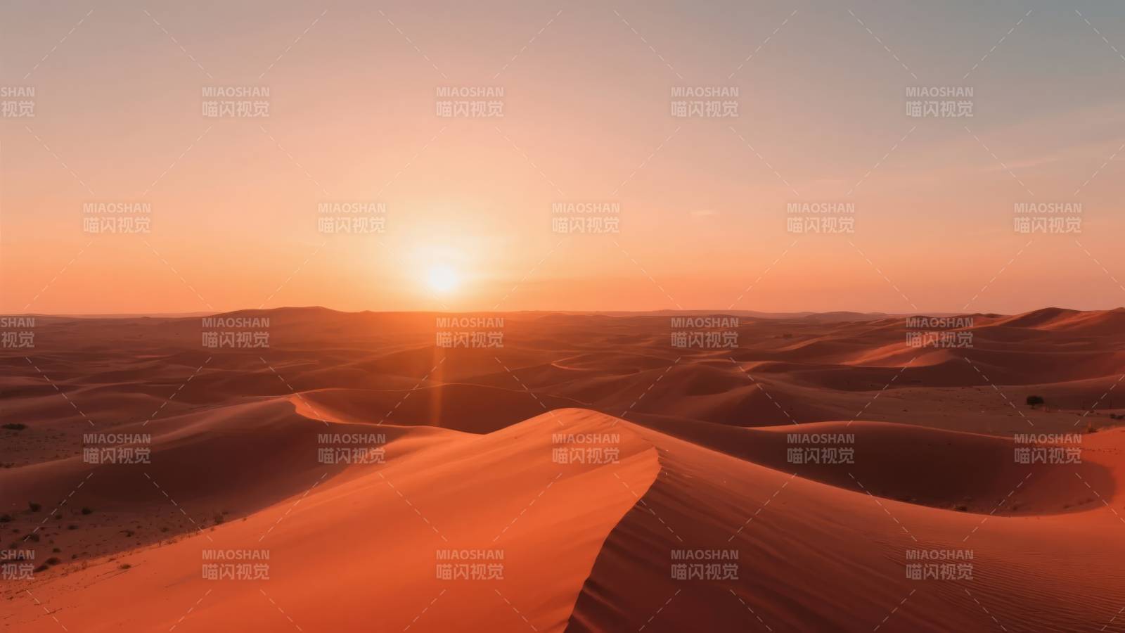 沙漠日落美景图片