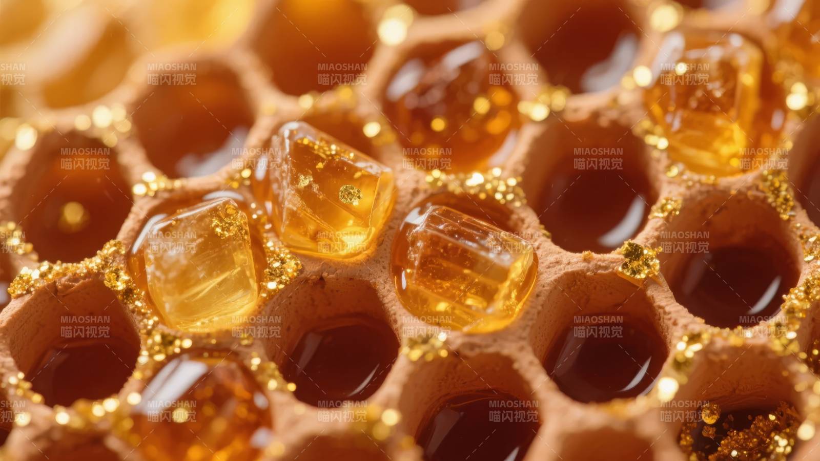金黄蜂巢蜜滴图片