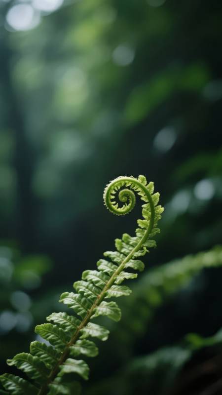 蕨叶新生图片