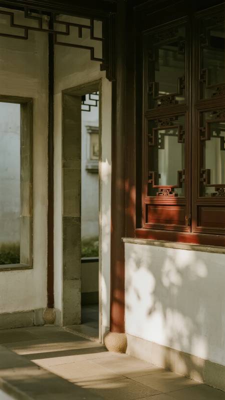 古韵庭院光影图片