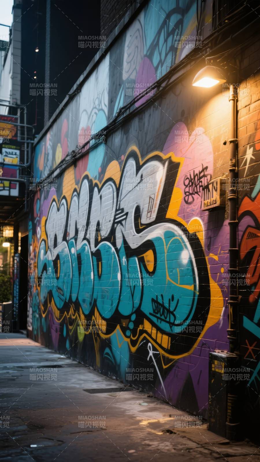 街头涂鸦艺术墙图片