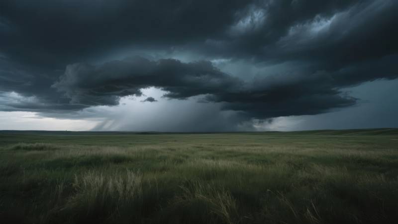风暴来临前的草原图片