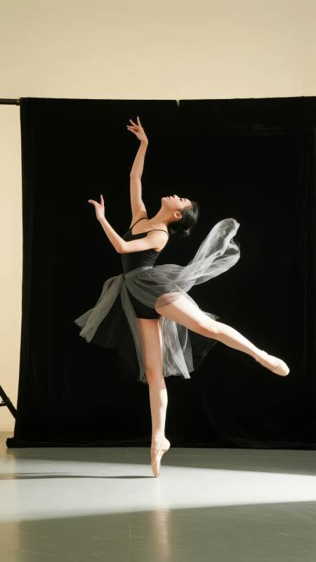 舞者优雅跃动图片