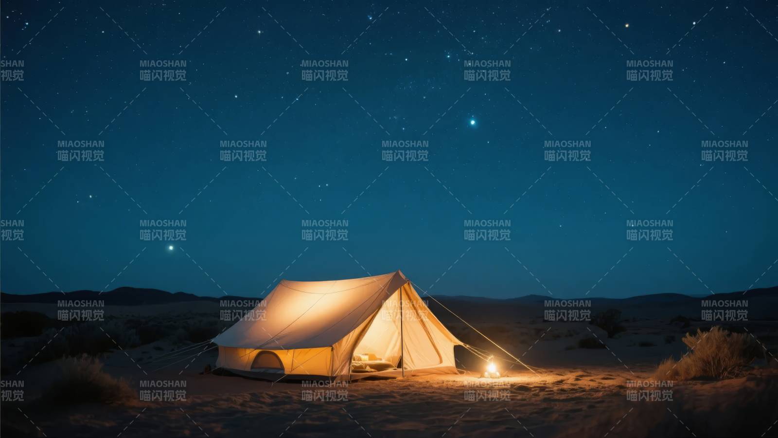 星空下的帐篷图片