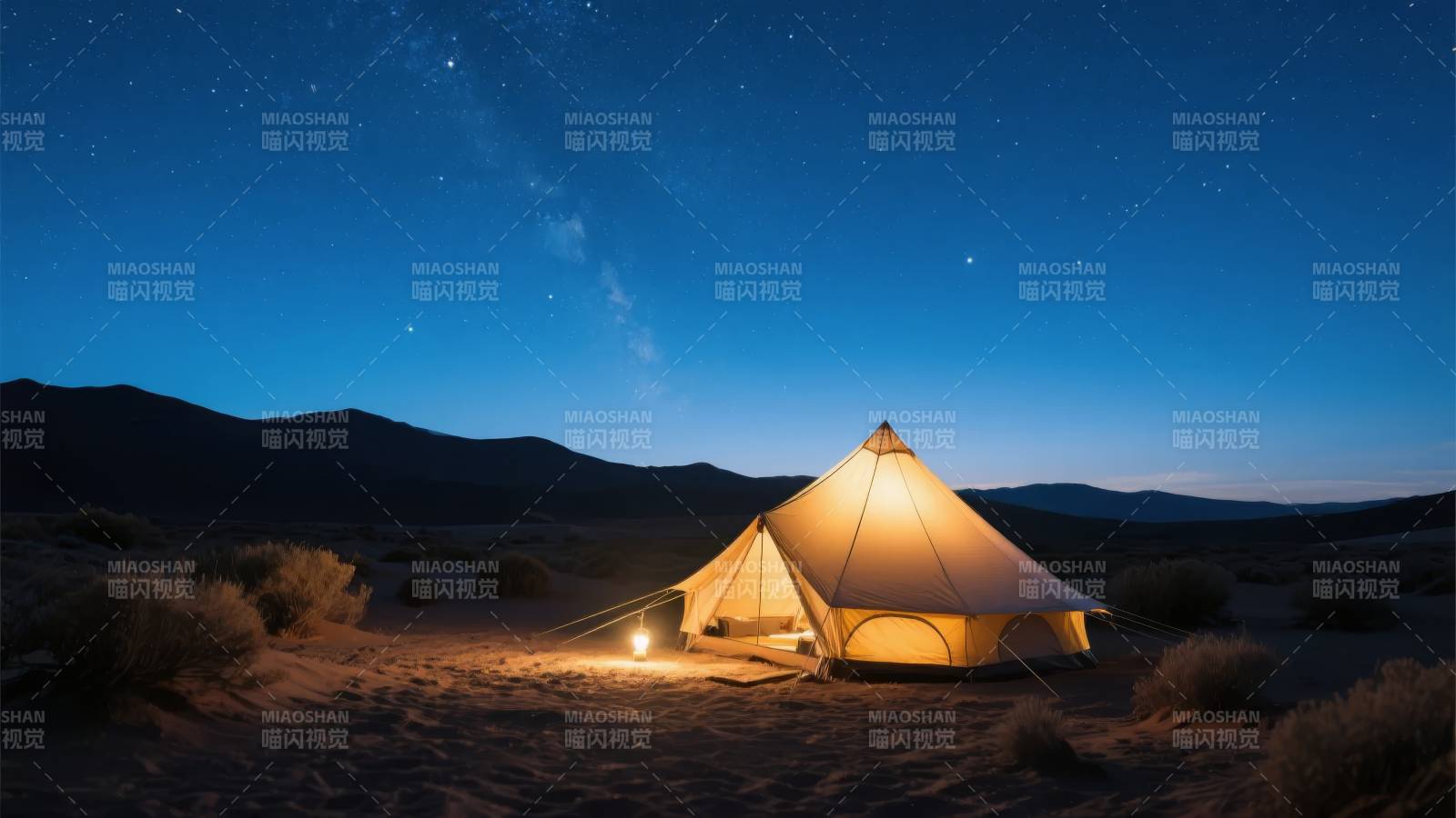 星空下的帐篷图片