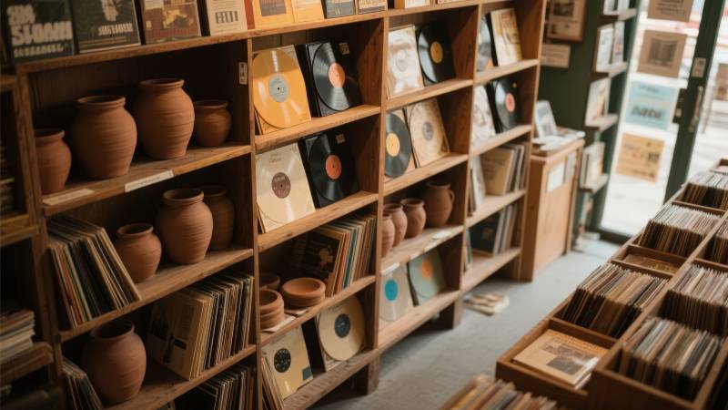 唱片店角落图片