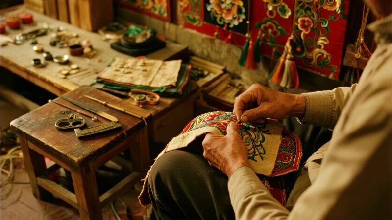 手工刺绣艺术图片