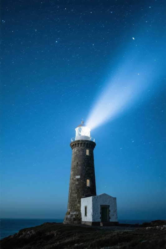 灯塔夜光图片