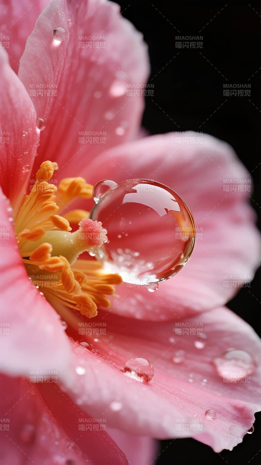 露珠映花蕊图片