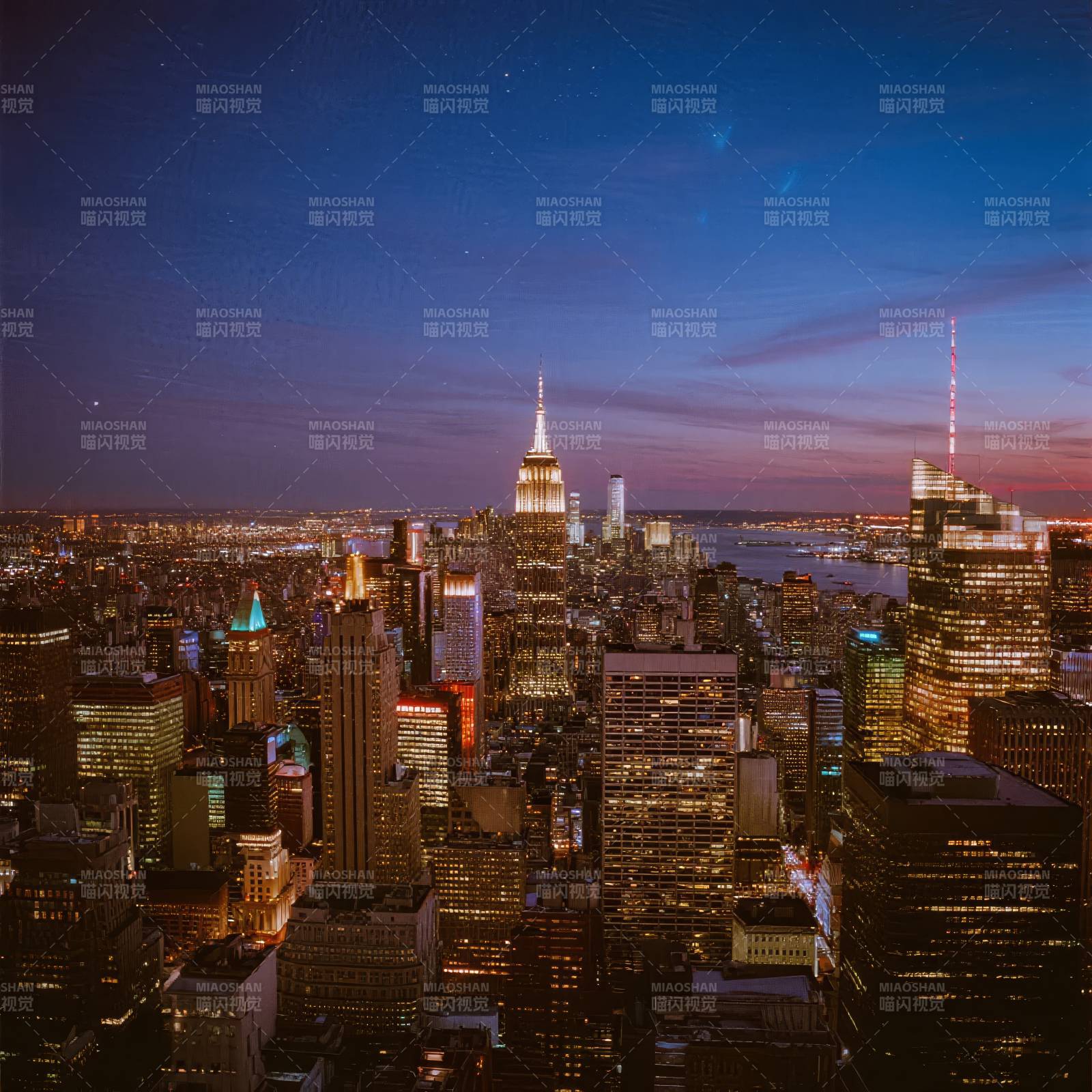 纽约夜景璀璨图片