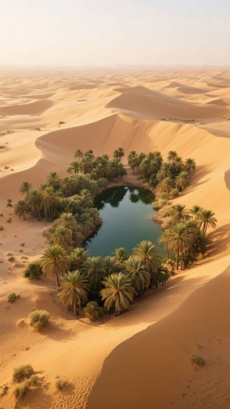 沙漠绿洲奇景图片