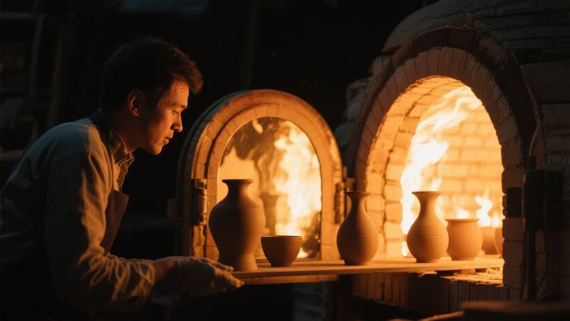 窑火映陶艺图片