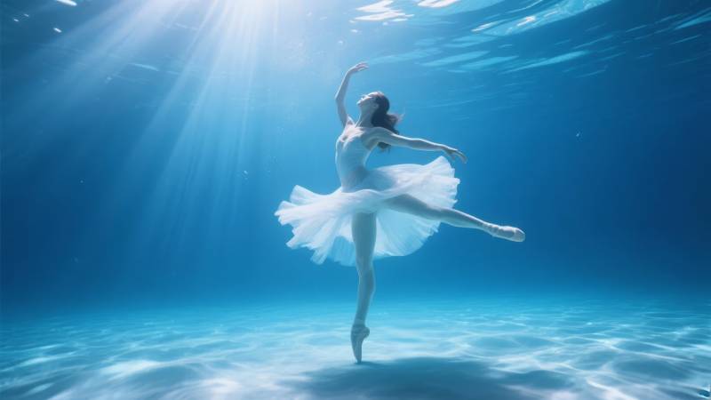 水下芭蕾舞者图片