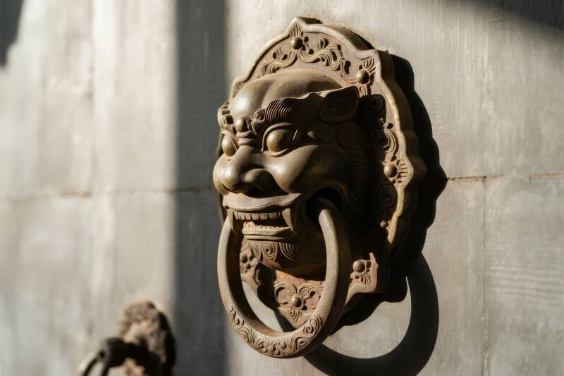石狮门环图片