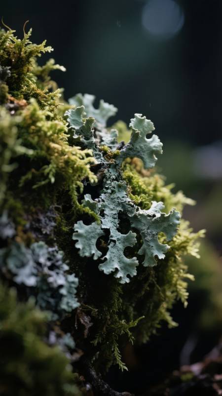苔藓与地衣共生图片