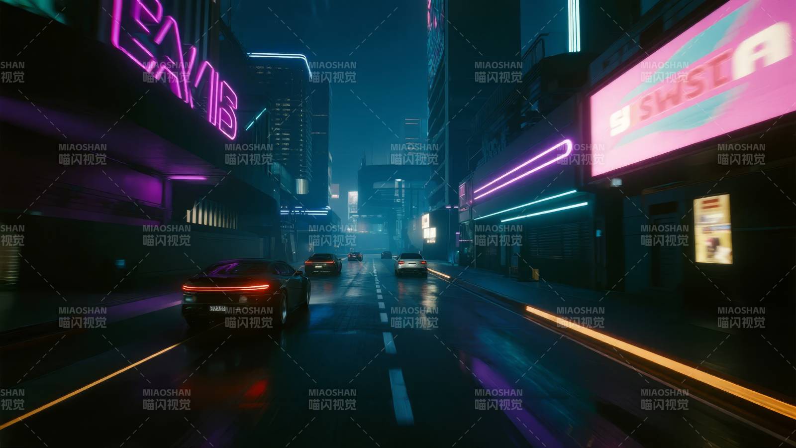 霓虹都市夜行图片