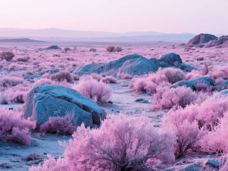 粉红荒漠奇景图片