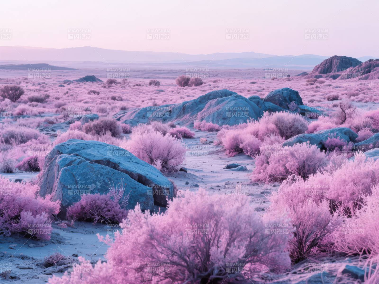 粉红荒漠奇景图片