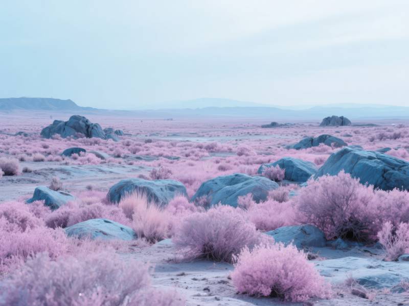 粉红荒漠奇景图片