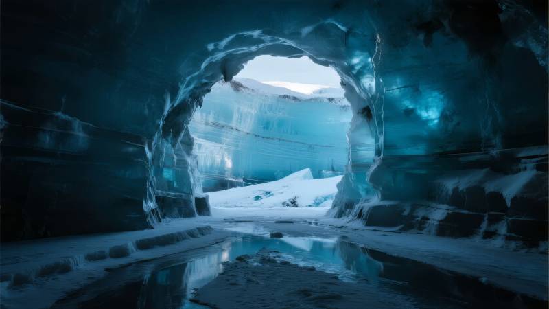 冰洞奇景图片