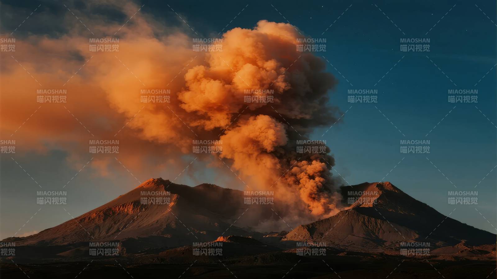 火山喷发壮观景象图片