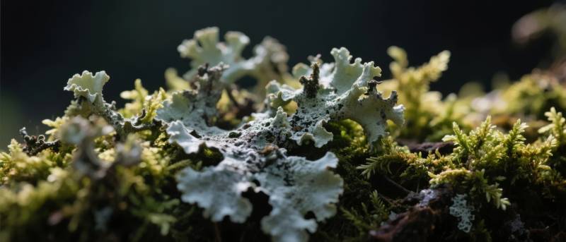 苔藓与地衣共生图片