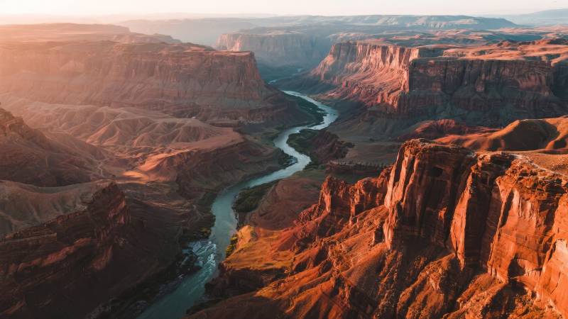 峡谷晨曦美景图片