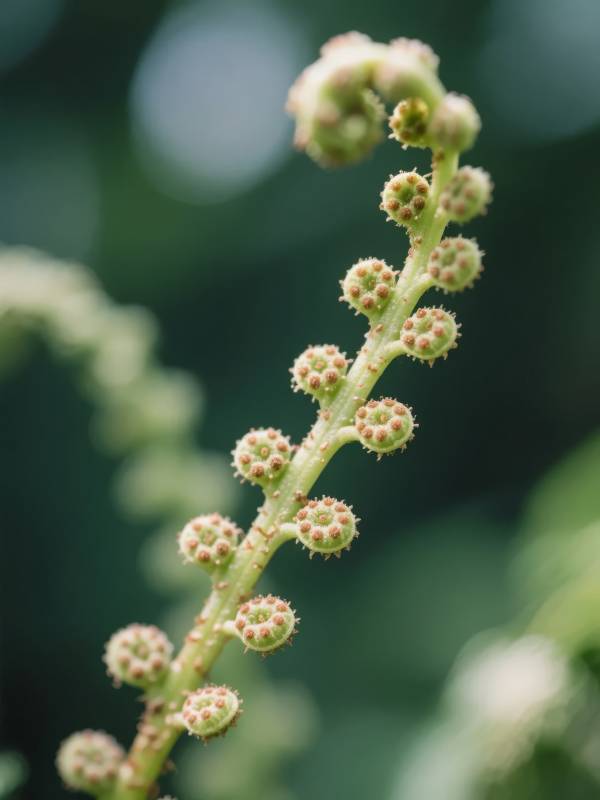 嫩绿花穗特写图片