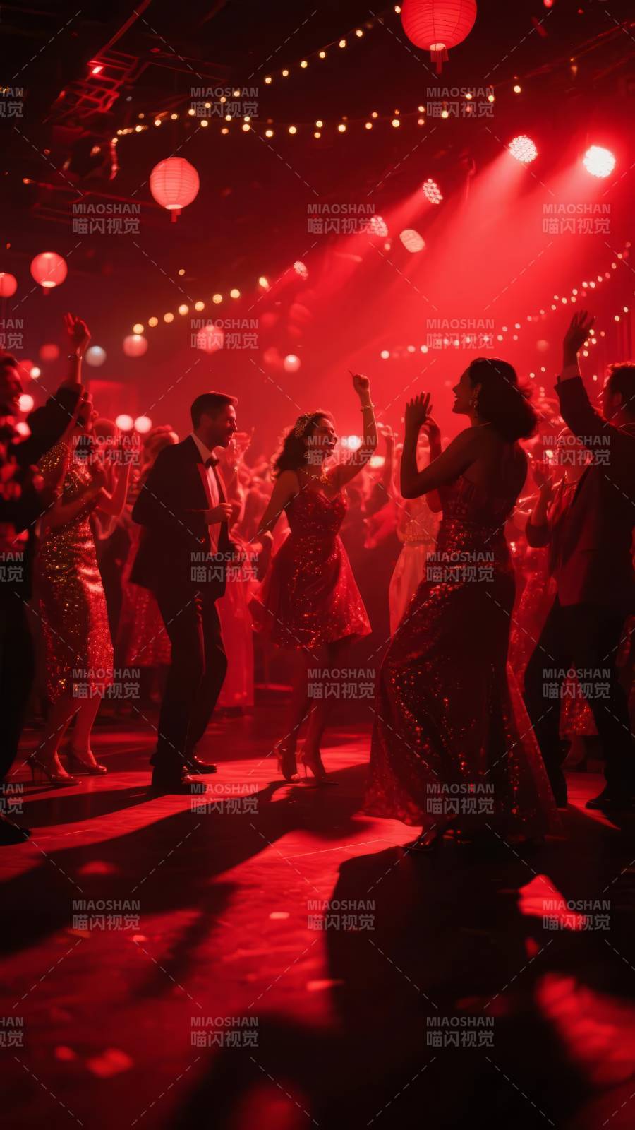 红光舞会夜图片