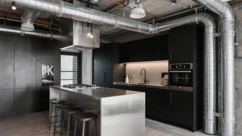 工业风厨房设计图片