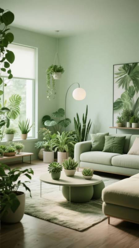 绿意盎然的客厅图片