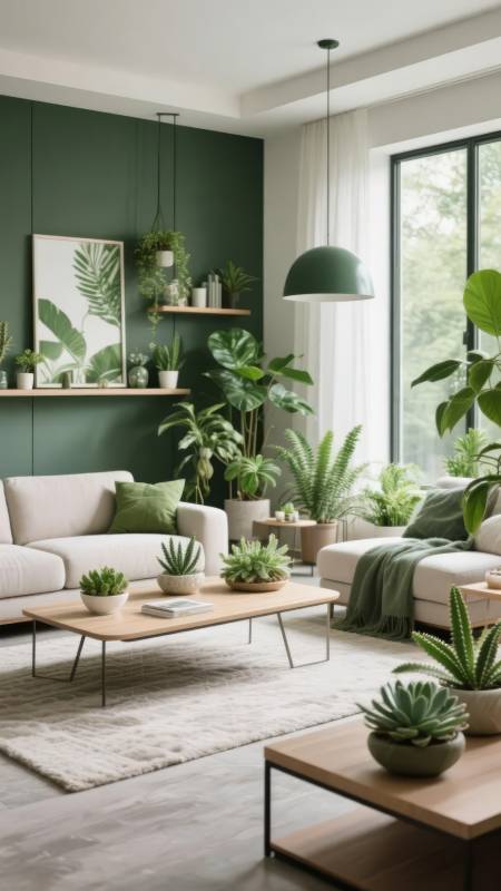 绿意盎然的客厅图片