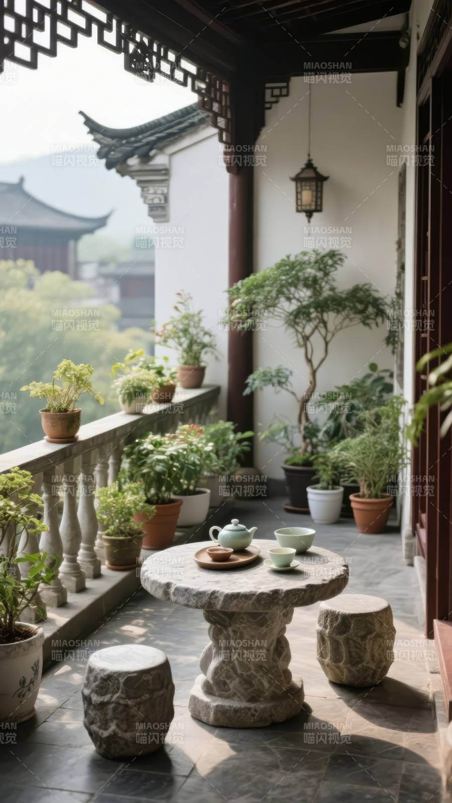 庭院雅韵 茶香四溢图片