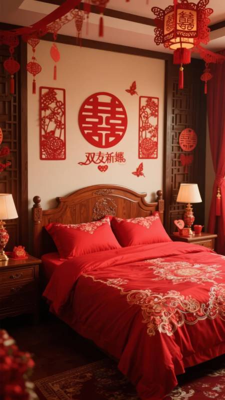 喜庆婚房 红妆满堂图片