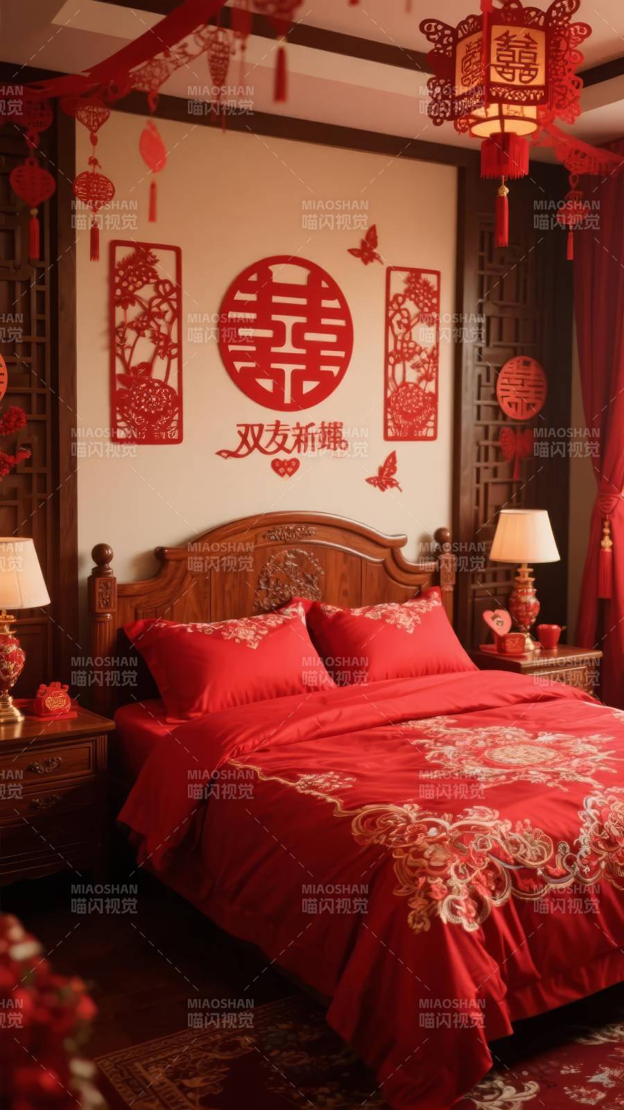 喜庆婚房 红妆满堂图片