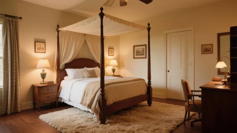 典雅四柱床卧室图片